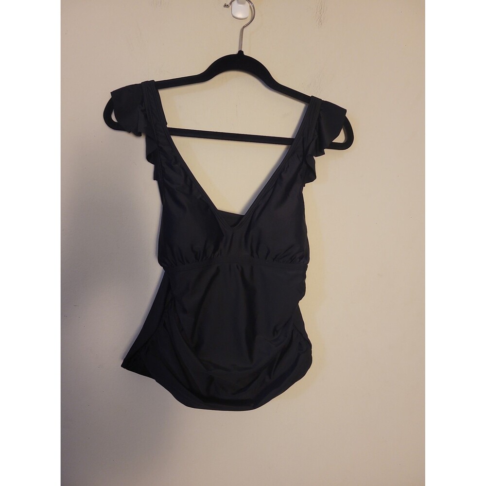 New Ellen Tracy Black Tankini swimsuit Bathing Suit Sz 8
